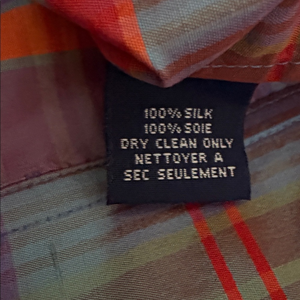 Ralph Lauren Sport Red and Blue Plaid Bomber Jacket 100% silk - Picture 9 of 10